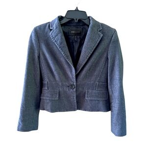 Vintage BCBG MAXAZRIA Womens Denim Cropped fitted Blazer Size Small